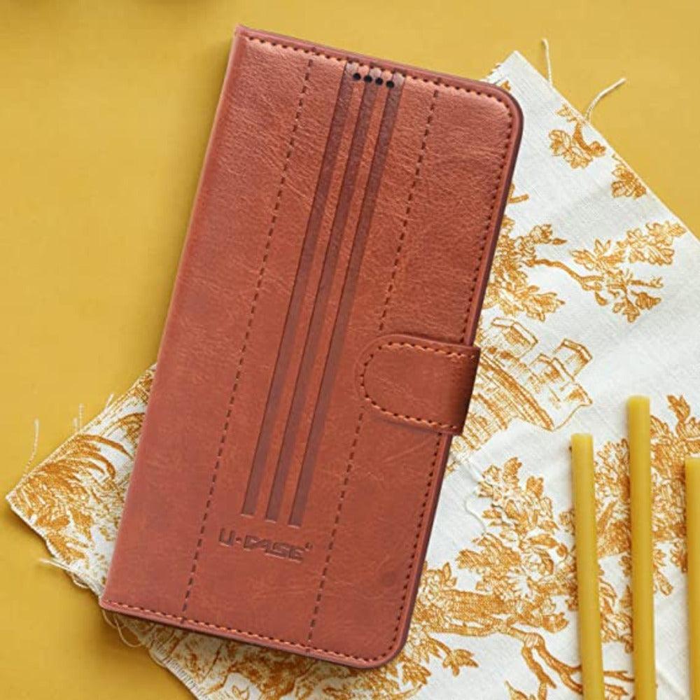 U-CASE Flip Cover for Redmi Note 13 Pro Plus Vegan Foldable Stand & Pocket Magnetic Closure - Aibex